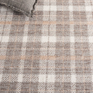 Safavieh Oxford Plaids Power Loomed Polyester Runner Rug for Entryways in Tonal Grey Light Grey / Grey 2' x 10' OXP304F-210