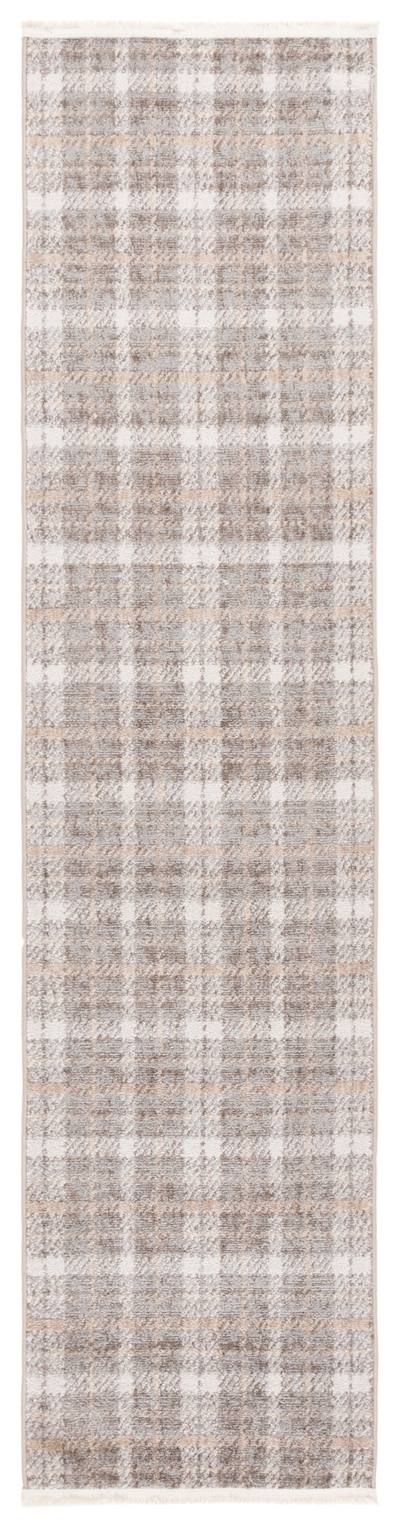 Safavieh Oxford Plaids Area Rug - Elegant Light Grey Design For Modern Living Spaces, Durable & Soft Touch Light Grey ,Grey Polyester Oxp304f-7sq