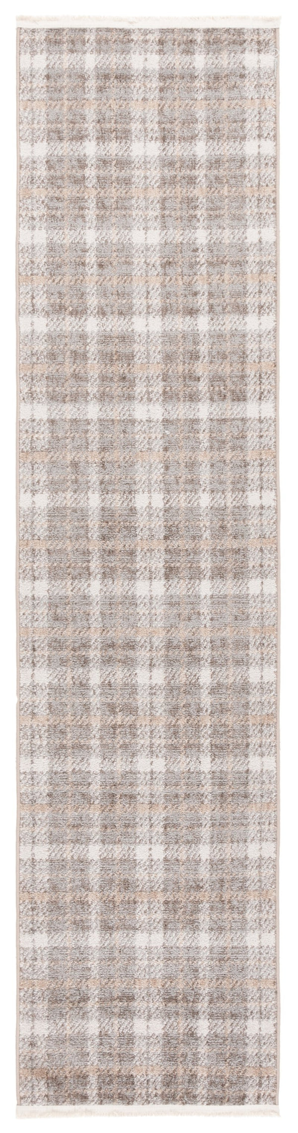 Safavieh Oxford Plaids Area Rug - Elegant Light Grey Design For Modern Living Spaces, Durable & Soft Touch Light Grey ,Grey Polyester Oxp304f-7sq