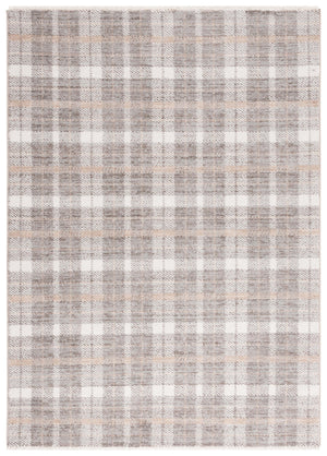 Safavieh Oxford Plaids Area Rug - Elegant Light Grey Design For Modern Living Spaces, Durable & Soft Touch Light Grey ,Grey Polyester Oxp304f-7sq