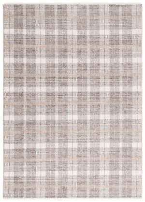 Safavieh Oxford Plaids Tonal Grey Power Loomed Polyester Area Rug for Farmhouse Living Rooms Light Grey / Grey OXP304F-6