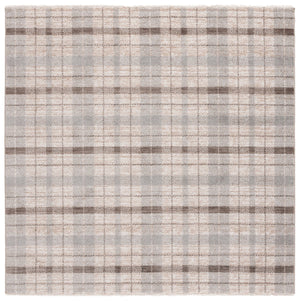 Safavieh Oxford Plaids Area Rug - Elegant Light Grey Design For Modern Living Spaces, Durable & Soft Touch Light Grey ,Grey Polyester Oxp304f-7sq