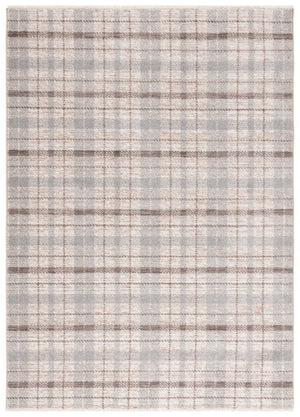 Safavieh Oxford Plaids Tonal Grey Power Loomed Polyester Area Rug for Farmhouse Living Rooms Grey / Beige OXP304G-6