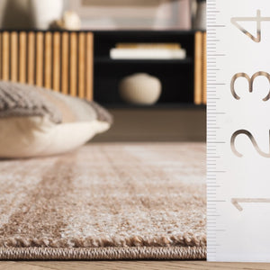 Safavieh Oxford Plaids Power Loomed Polyester Runner Rug for Entryways in Tonal Grey Beige / Brown 2' x 6' OXP304T-26
