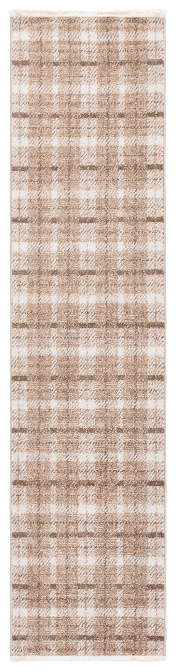 Safavieh Oxford Plaids Area Rug - Elegant Light Grey Design For Modern Living Spaces, Durable & Soft Touch Beige ,Brown Polyester Oxp304t-28