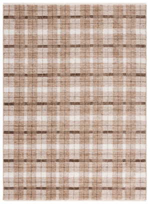 Safavieh Oxford Plaids Area Rug - Elegant Light Grey Design For Modern Living Spaces, Durable & Soft Touch Beige ,Brown Polyester Oxp304t-28