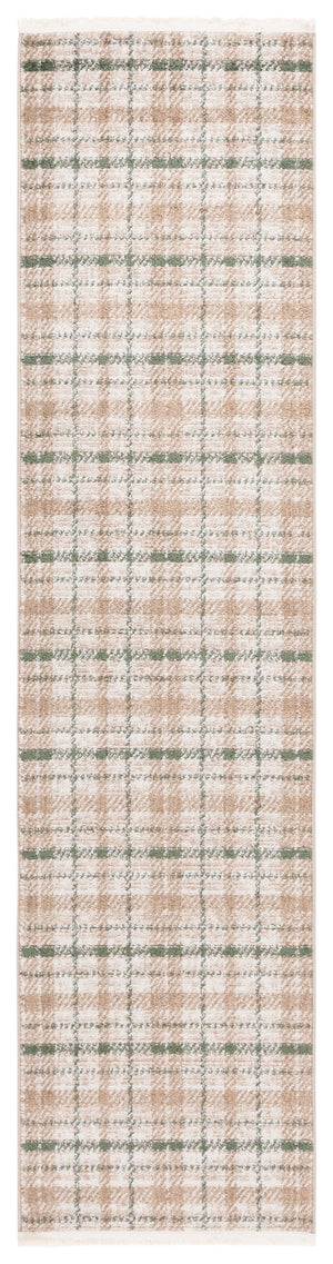Safavieh Oxford Plaids Area Rug - Elegant Light Grey Design For Modern Living Spaces, Durable & Soft Touch Beige ,Green Polyester Oxp304y-4
