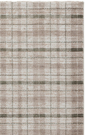Safavieh Oxford Plaids Tonal Grey Power Loomed Polyester Area Rug for Farmhouse Living Rooms Beige / Green OXP304Y-6