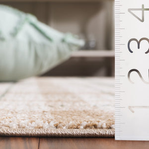 Safavieh Oxford Plaids Power Loomed Polyester Runner Rug for Entryways in Tonal Grey Beige / Green 9' x 12' OXP304Y-9