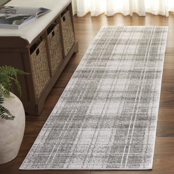 Safavieh Oxford Modern Runner Rug - Timeless Elegance In Sophisticated Colors For Hallways And Living Areas Green ,Ivory 50% Polyester,50% Polypropylene Oxp500y-28