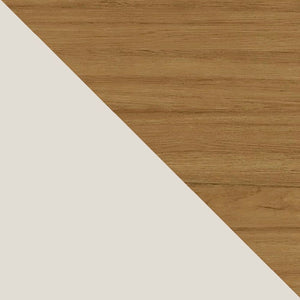 Manhattan Comfort Vernon Mid-Century Modern Floating Entertainment Center Off White and Cinnamon 236BMC12