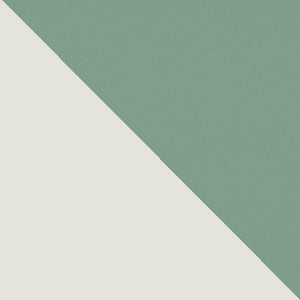 Manhattan Comfort Tribeca Mid-Century Modern 2-Piece Entertainment Center Off White and Green Mint 7PMC86