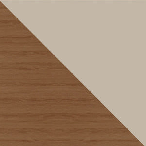 Manhattan Comfort Hampton Mid-Century Modern Wall Décor Shelves Off White and Maple Cream 13PMC11