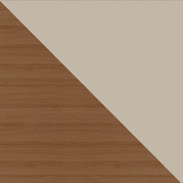 Manhattan Comfort Hampton Mid-Century Modern Wall Décor Shelves Off White and Maple Cream 13PMC11