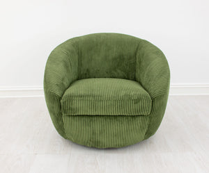 Zeugma Olivia Swivel Chair In Soft Green Velvet - Stylish Tufted Design With Comfortable Foam Padding   Nc1382, Olive Green