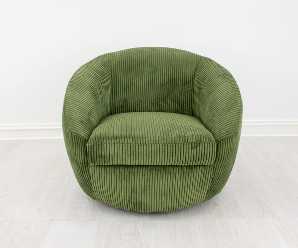Zeugma Olivia Swivel Chair In Soft Green Velvet - Stylish Tufted Design With Comfortable Foam Padding   Nc1382, Olive Green