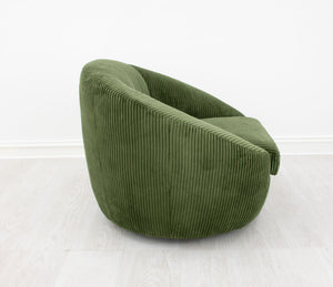 Zeugma Olivia Swivel Chair In Soft Green Velvet - Stylish Tufted Design With Comfortable Foam Padding   Nc1382, Olive Green