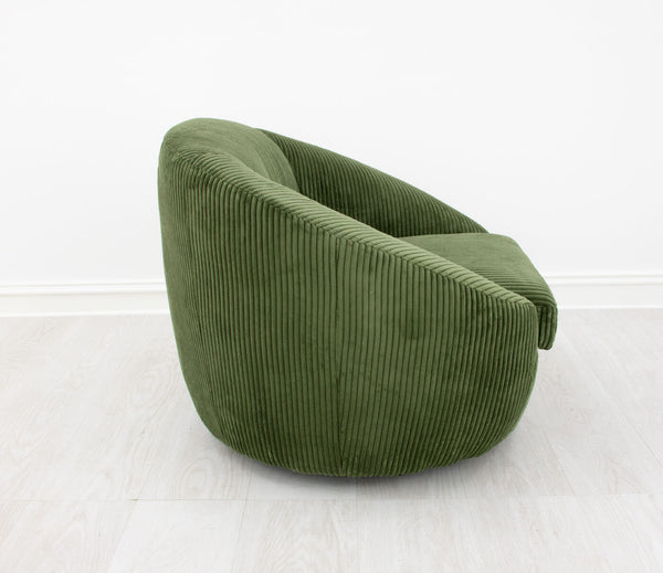 Zeugma Olivia Swivel Chair In Soft Green Velvet - Stylish Tufted Design With Comfortable Foam Padding   Nc1382, Olive Green