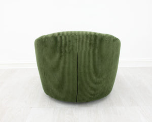 Zeugma Olivia Swivel Chair In Soft Green Velvet - Stylish Tufted Design With Comfortable Foam Padding   Nc1382, Olive Green