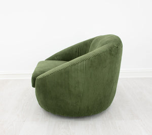 Zeugma Olivia Swivel Chair In Soft Green Velvet - Stylish Tufted Design With Comfortable Foam Padding   Nc1382, Olive Green