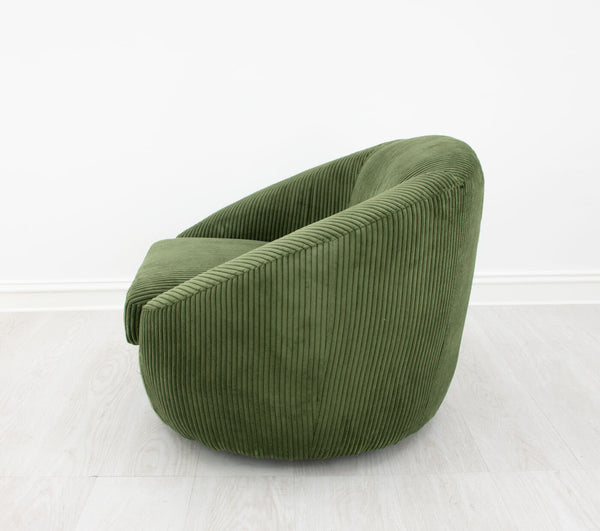 Zeugma Olivia Swivel Chair In Soft Green Velvet - Stylish Tufted Design With Comfortable Foam Padding   Nc1382, Olive Green
