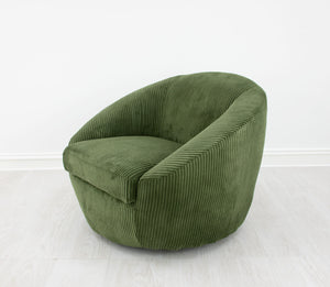 Zeugma Olivia Swivel Chair In Soft Green Velvet - Stylish Tufted Design With Comfortable Foam Padding   Nc1382, Olive Green