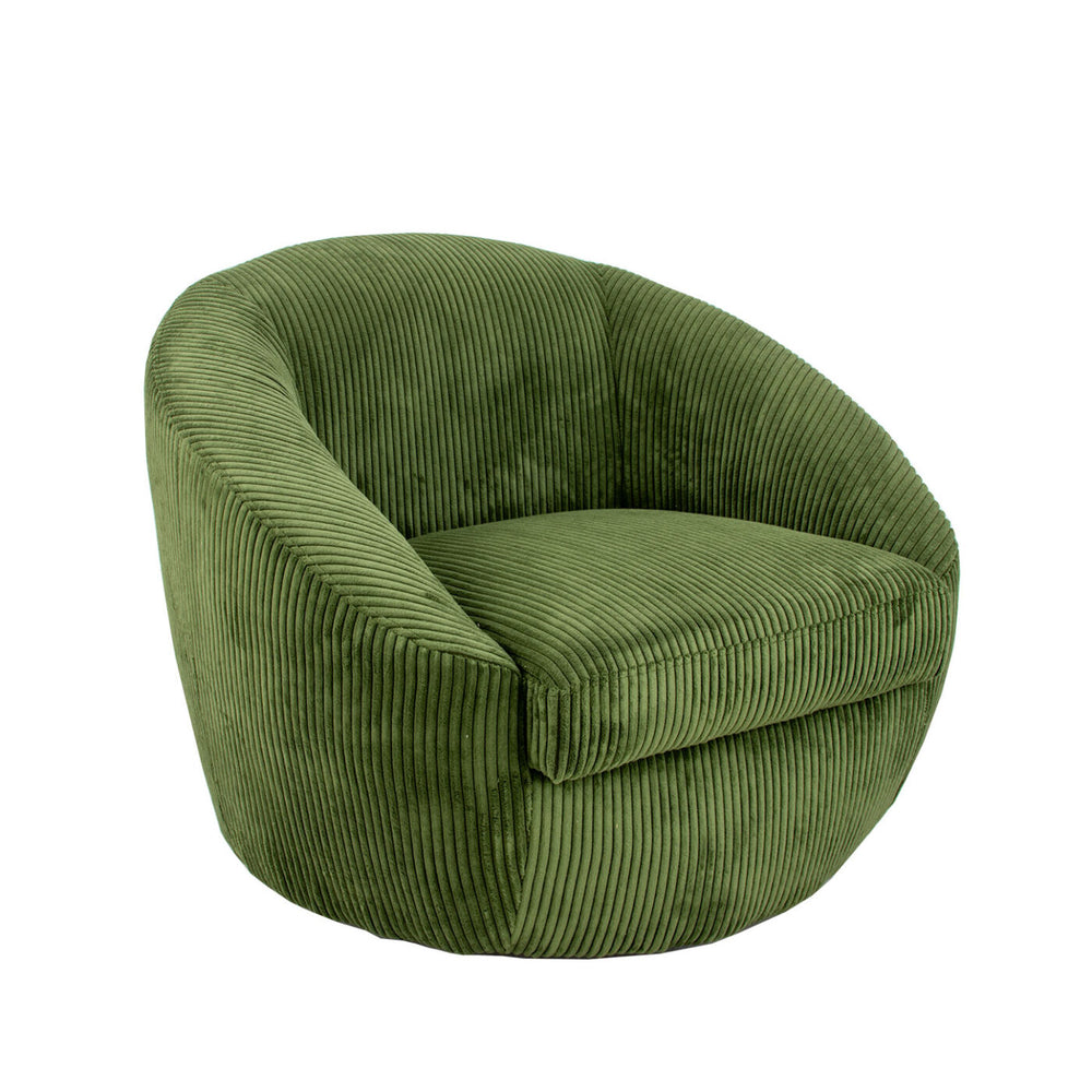 Zeugma Olivia Swivel Chair In Soft Green Velvet - Stylish Tufted Design With Comfortable Foam Padding   Nc1382, Olive Green