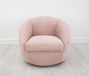 Zeugma Olivia Swivel Chair In Dusty Rose Velvet - Luxurious Tufted Design, Comfort, And Style For Any Room   Nc1382 Olivia Pink