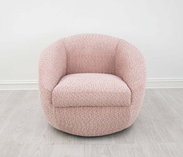 Zeugma Olivia Swivel Chair In Dusty Rose Velvet - Luxurious Tufted Design, Comfort, And Style For Any Room   Nc1382 Olivia Pink