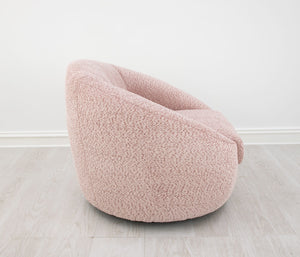 Zeugma Olivia Swivel Chair In Dusty Rose Velvet - Luxurious Tufted Design, Comfort, And Style For Any Room   Nc1382 Olivia Pink