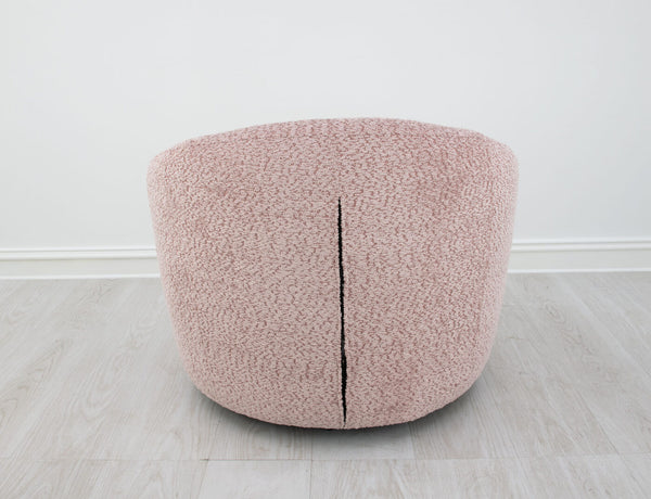 Zeugma Olivia Swivel Chair In Dusty Rose Velvet - Luxurious Tufted Design, Comfort, And Style For Any Room   Nc1382 Olivia Pink