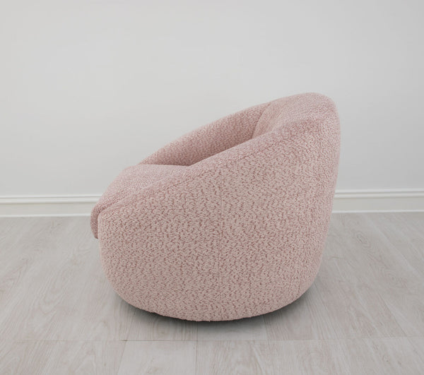 Zeugma Olivia Swivel Chair In Dusty Rose Velvet - Luxurious Tufted Design, Comfort, And Style For Any Room   Nc1382 Olivia Pink