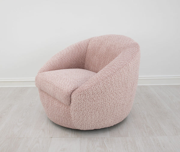 Zeugma Olivia Swivel Chair In Dusty Rose Velvet - Luxurious Tufted Design, Comfort, And Style For Any Room   Nc1382 Olivia Pink