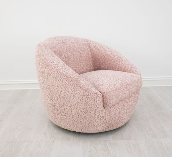 Zeugma Olivia Swivel Chair In Dusty Rose Velvet - Luxurious Tufted Design, Comfort, And Style For Any Room   Nc1382 Olivia Pink