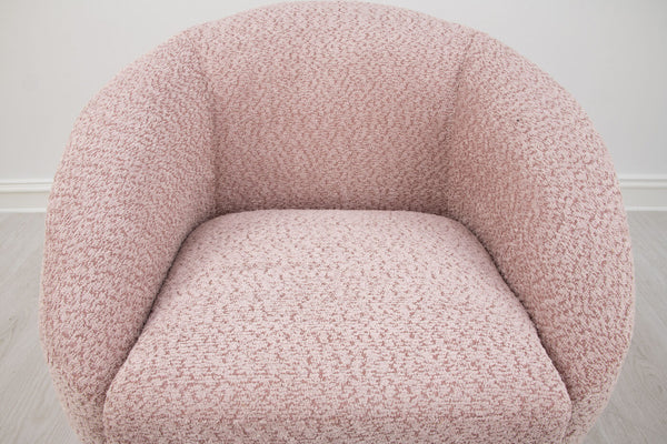 Zeugma Olivia Swivel Chair In Dusty Rose Velvet - Luxurious Tufted Design, Comfort, And Style For Any Room   Nc1382 Olivia Pink