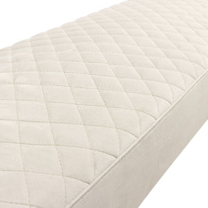 Pasargad Home Tribecca Velvet Upholstered Vanity Seat With Acrylic Base For Modern Decor Elegance Ivory Acrylic & Velvet Bench-137w