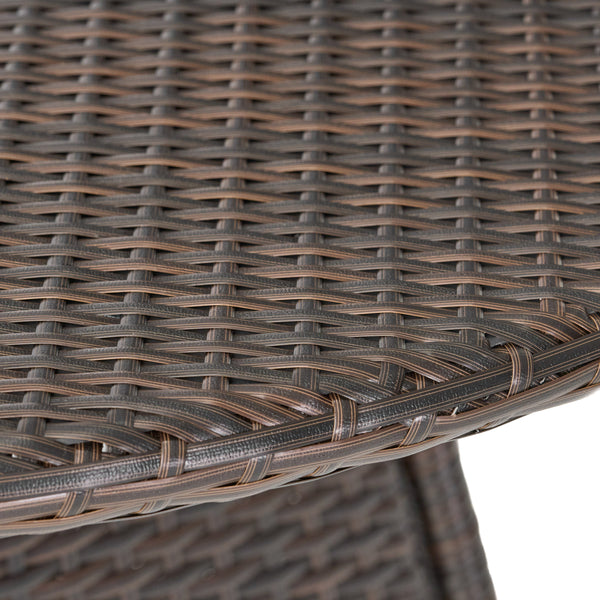 Christopher Knight Home® - Corsica Round Wicker Dining Table 48" Brown – Weather-Resistant Pe Wicker, Powder-Coated Iron Frame, Durable Outdoor Centerpiece