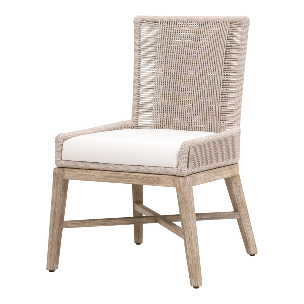 Essentials For Living Overlay Dining Chair Set Of 2 - Elegant Mahogany Base & Handwoven Oyster Rope For Chic Dining Spaces Oyster Twist Rope,Livesmart Peyton,Pearl,Natural Gray Mahogany Solid Mahogany Wood,Aluminum 6859.Oys/Lpprl/Ng