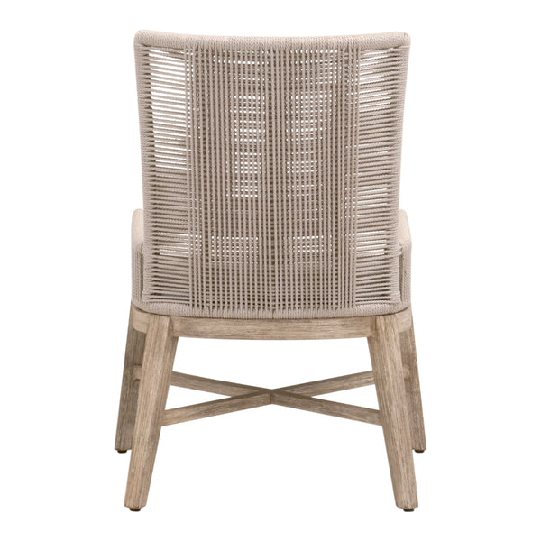 Essentials For Living Overlay Dining Chair Set Of 2 - Elegant Mahogany Base & Handwoven Oyster Rope For Chic Dining Spaces Oyster Twist Rope,Livesmart Peyton,Pearl,Natural Gray Mahogany Solid Mahogany Wood,Aluminum 6859.Oys/Lpprl/Ng