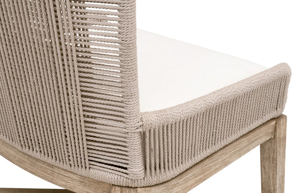 Essentials For Living Overlay Dining Chair Set Of 2 - Elegant Mahogany Base & Handwoven Oyster Rope For Chic Dining Spaces Oyster Twist Rope,Livesmart Peyton,Pearl,Natural Gray Mahogany Solid Mahogany Wood,Aluminum 6859.Oys/Lpprl/Ng