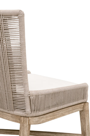 Essentials For Living Overlay Dining Chair Set Of 2 - Elegant Mahogany Base & Handwoven Oyster Rope For Chic Dining Spaces Oyster Twist Rope,Livesmart Peyton,Pearl,Natural Gray Mahogany Solid Mahogany Wood,Aluminum 6859.Oys/Lpprl/Ng