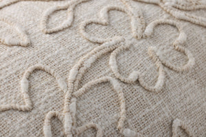 Loloi PLL0127 Machine Embroidered Solid Pillow Natural 100% Cotton DSETPLL0127NA00PI13