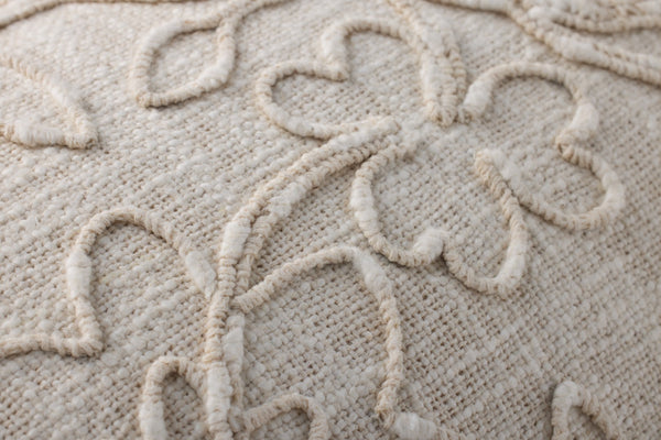 Loloi PLL0127 Machine Embroidered Transitional Pillow Natural 100% Cotton P098PLL0127NA00PI13