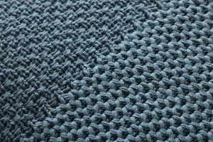 Loloi PLL0170 Hand Knitted Solid Pillow Blue 100% Cotton DSETPLL0170BB00PIL3