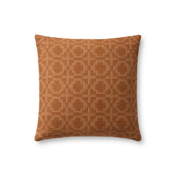 Loloi PLL0172 Jacquard Woven Transitional Pillow Rust 100% Cotton P098PLL0172RU00PIL1