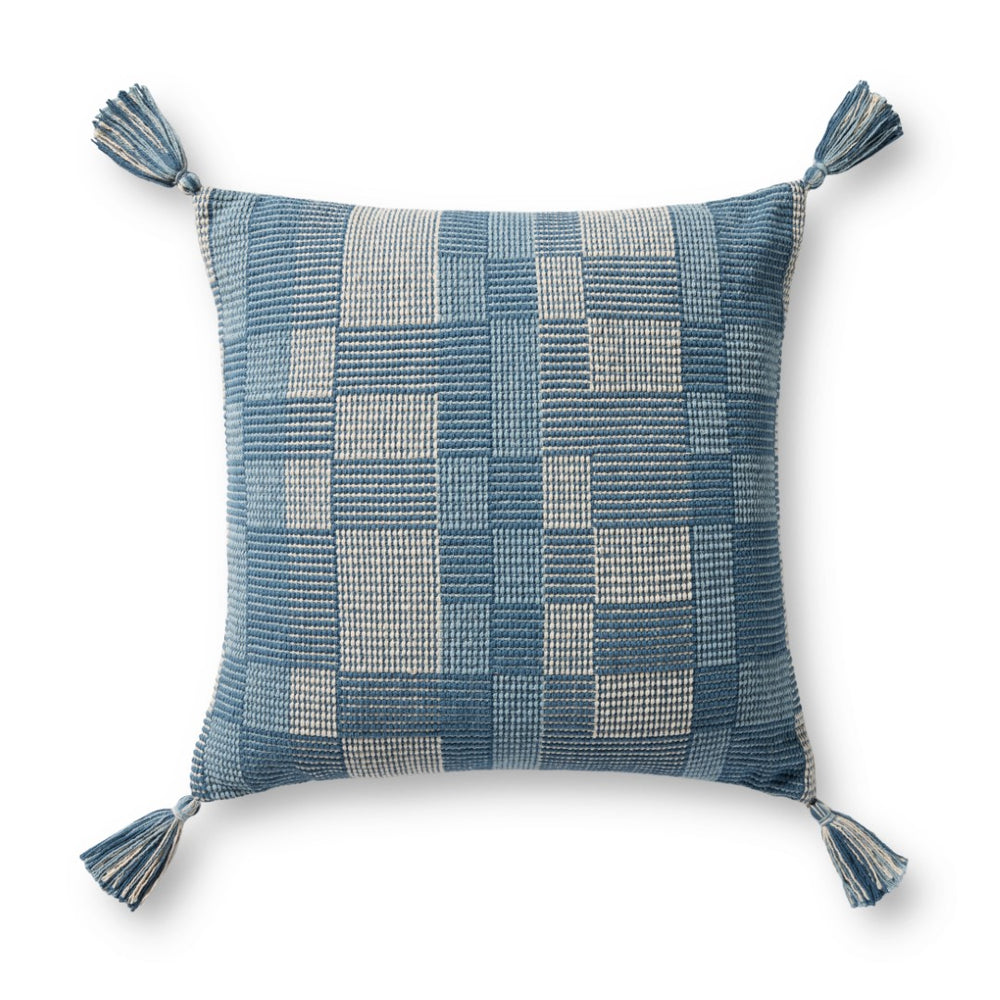 Loloi PLL0174 Machine Woven Transitional Pillow Blue 100% Cotton P098PLL0174BB00PIL2