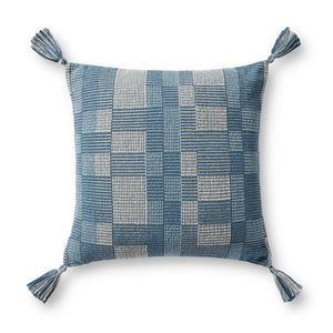 Loloi PLL0174 Machine Woven Transitional Pillow Blue 100% Cotton P098PLL0174BB00PIL2