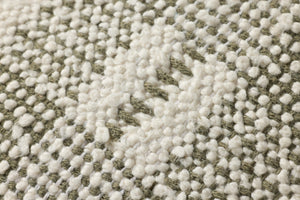 Loloi PLL0185 Hand_Woven Transitional Pillow Ivory ,Green 100% Cotton P098PLL0185IVGRPIL1