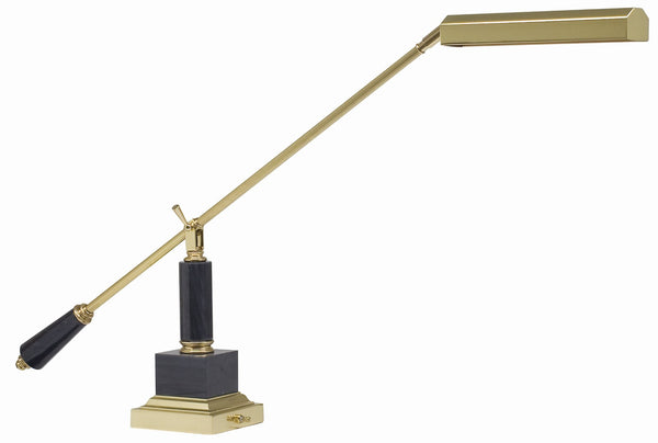House Of Troy Counter Balance Polished Brass And Elegant Black Marble Piano & Desk Lamps For Stylish Spaces Polished Brass Metal P10-190-m