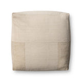 Loloi LPF0041 Machine Woven Traditional Pouf Ivory Polyester | Cotton P143LPF0041IV00PF36